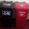 TACHO DE RECICLAJE CON RUEDAS TAPA PLANA 75 y 120 LITROS