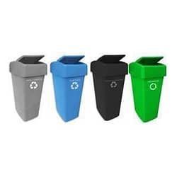 BASURERO RECICLAJE CON TAPA VAIVEN 50 LITROS