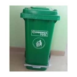 CONTENEDOR CON TAPA PEDAL Y RUEDAS 120 LITROS